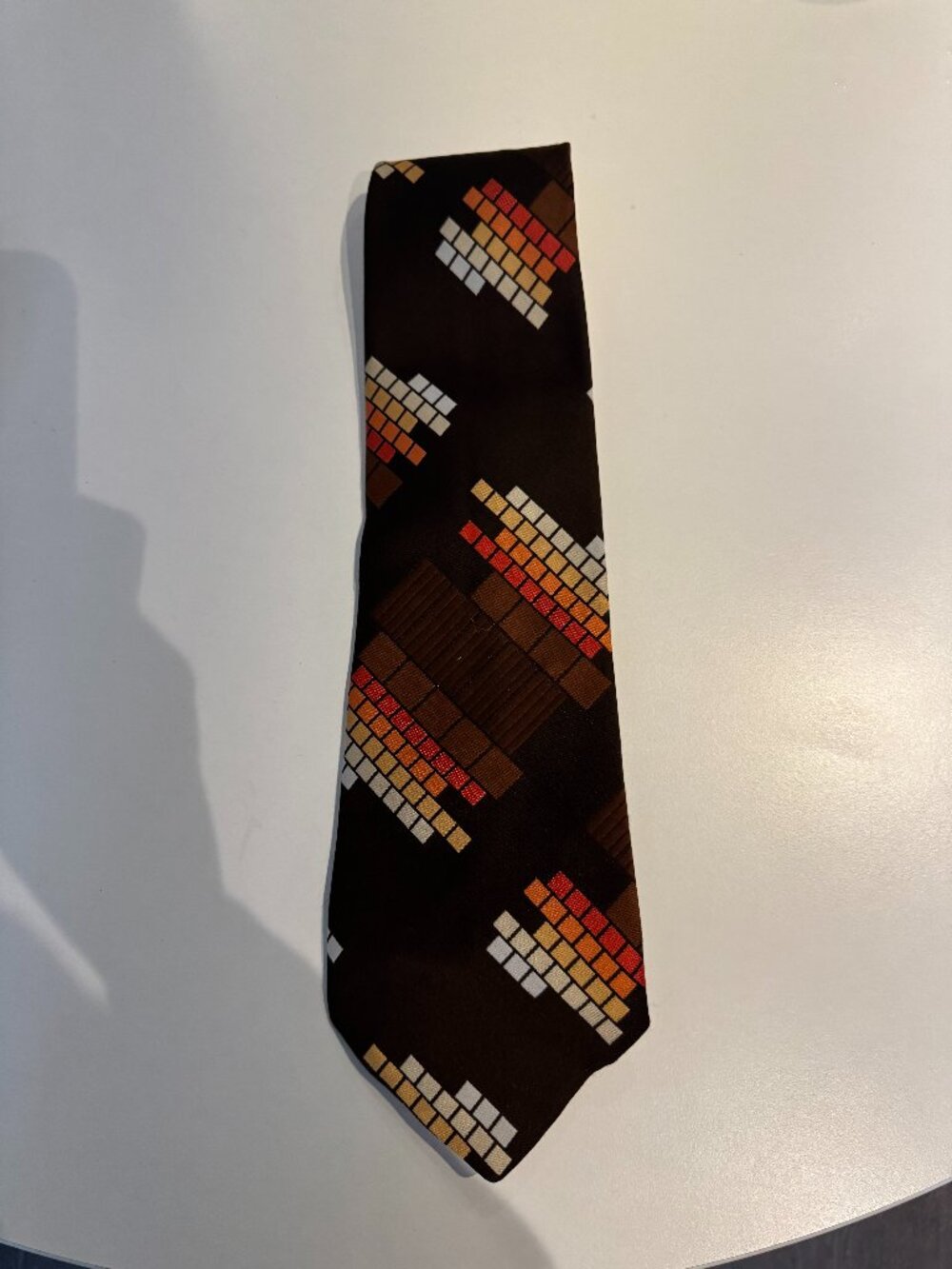 vintage oleg cassini 100% polyester tie neck wear tie